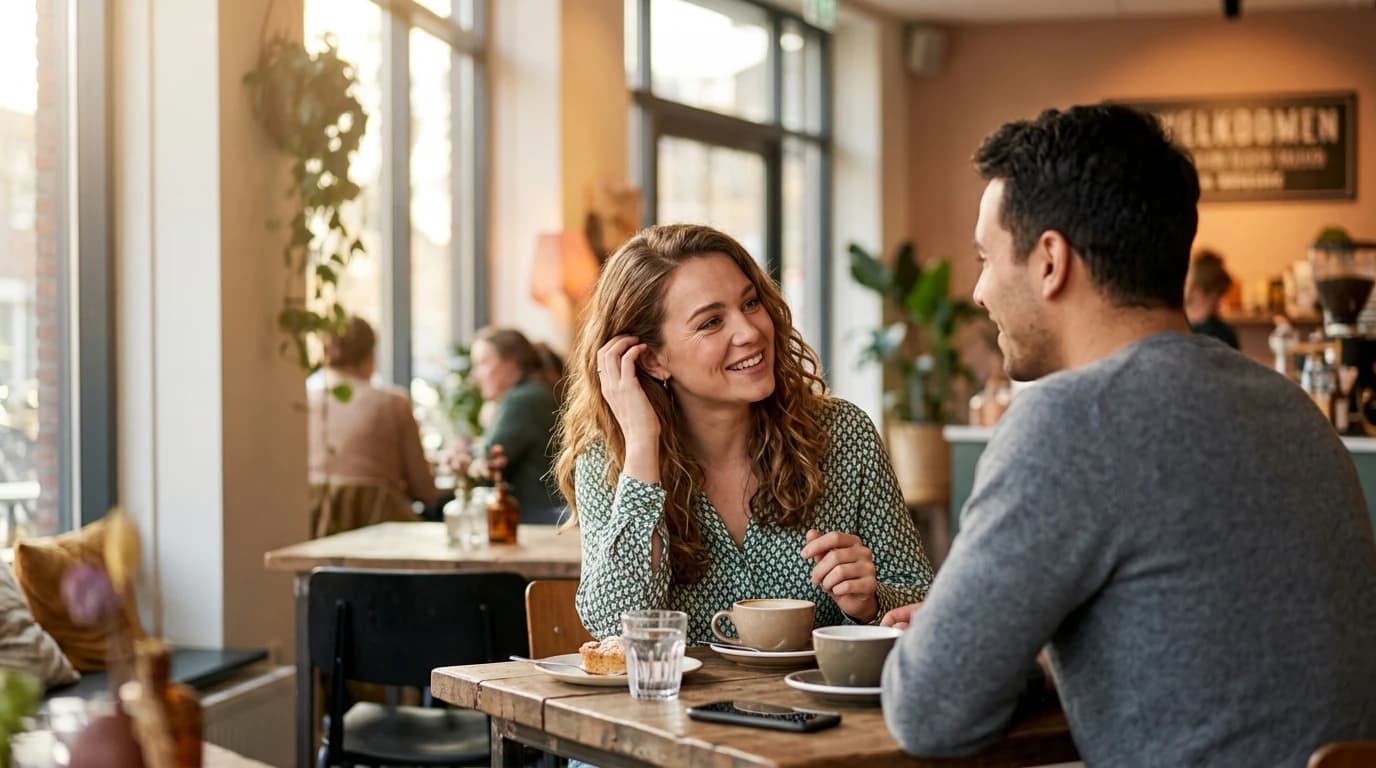 Flirten of vriendelijke signalen bij een vrouw