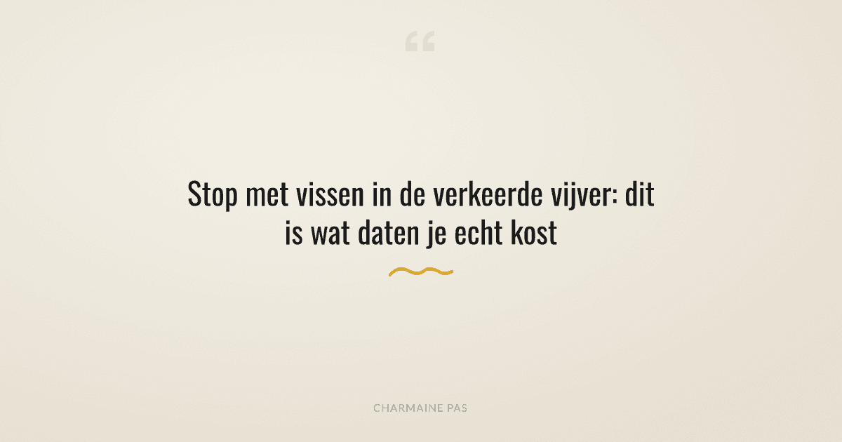 Waarom vissen in de verkeerde vijver je zelfvertrouwen sloopt