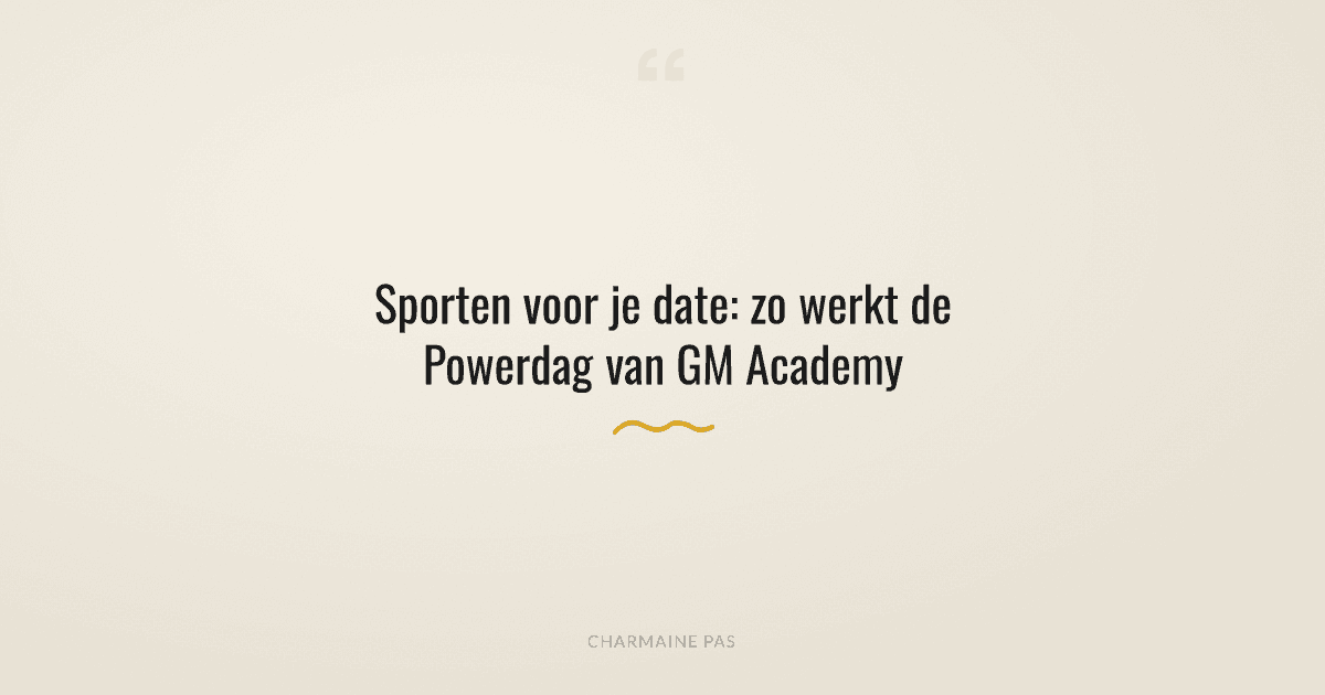Waarom sporten op een datingdag echt werkt