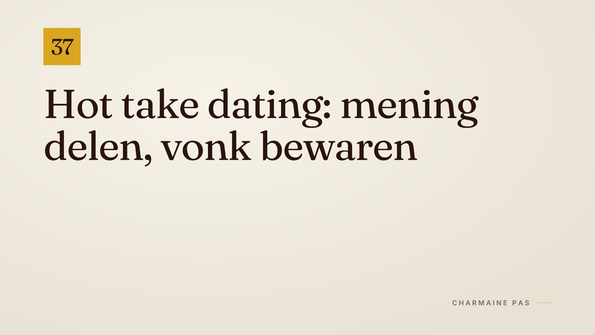 Hot take dating: zo vermijd je de vriendenzone