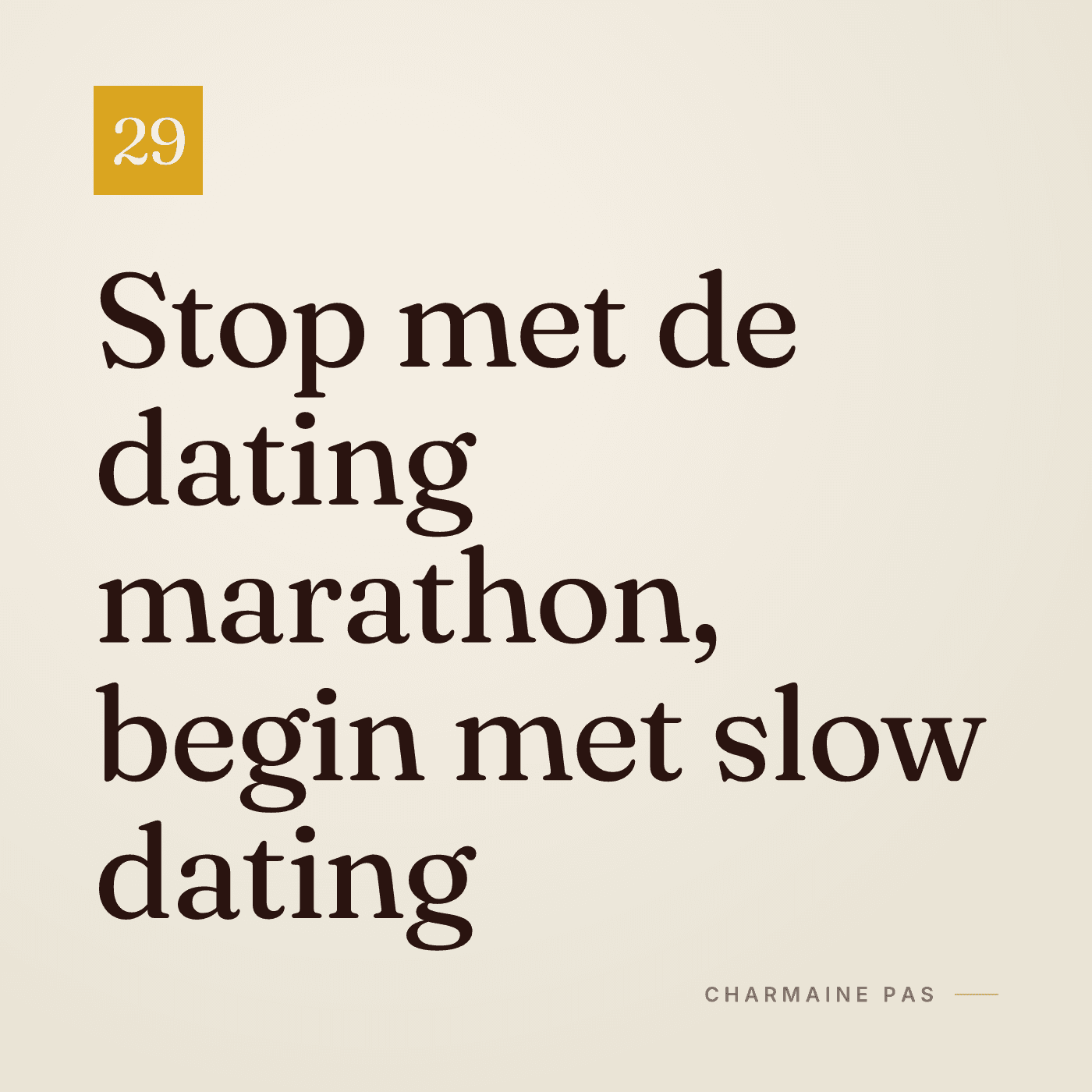 Slow dating: zo vind je wél de liefde